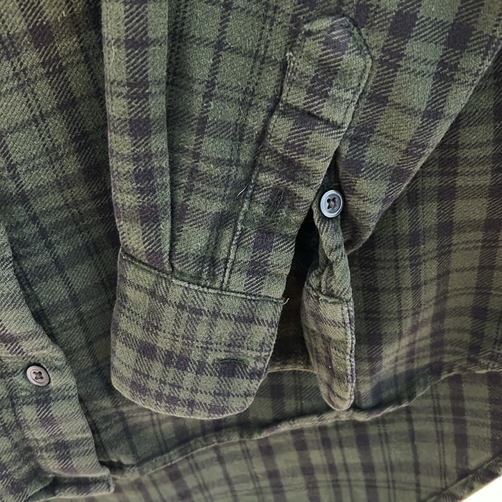 Madewell Women’s Boyshirt oversized Flannel.100% Cotton Size Small. Hunter Green - Picture 9 of 11
